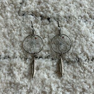 FREE Sterling Silver Dreamcatcher Earrings with November birthstone bead